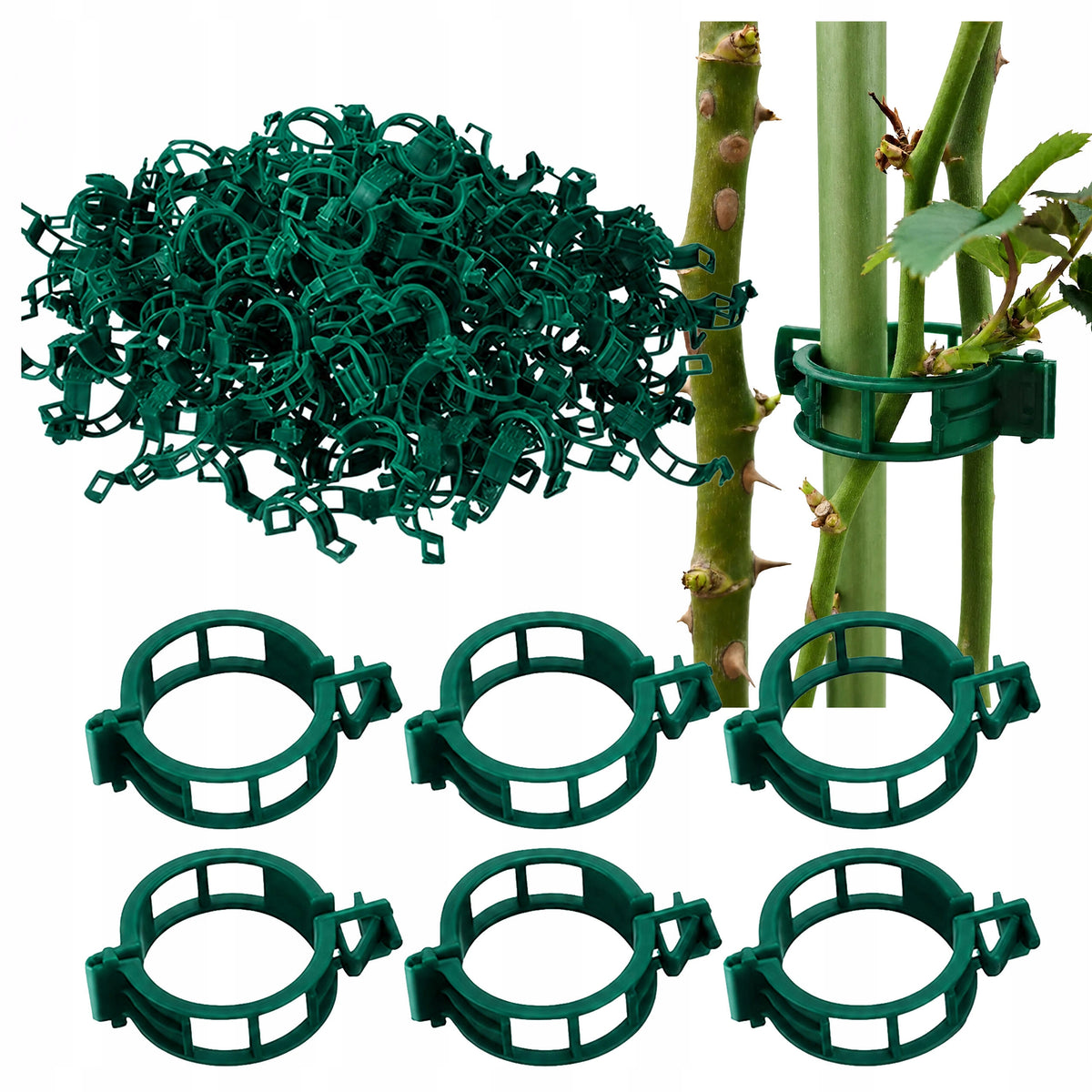 50X CLASPS CLIPS HANDLES FOR ATTACHING TOMATO PLANTS CLIPS TO STEMS Brand no brand