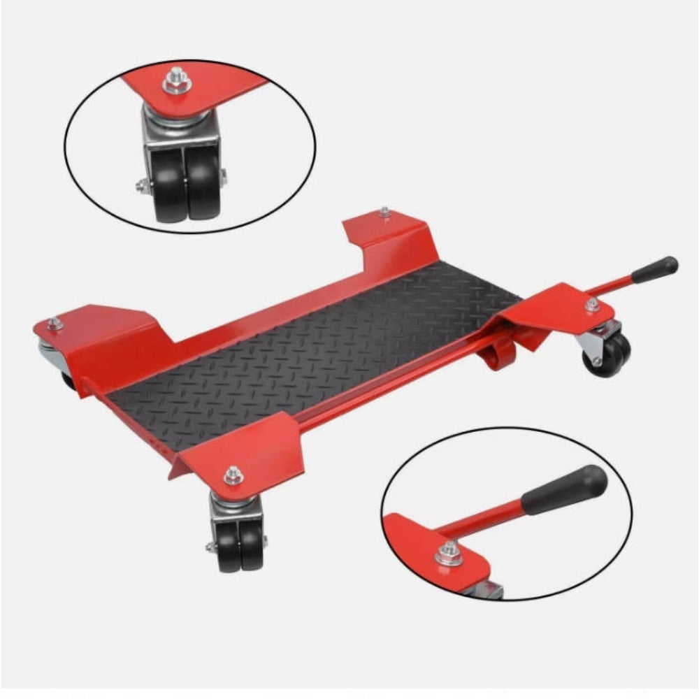 50kg Motorcycle Manoeuvring Platform 360° Rotation Trolley Lift Stand