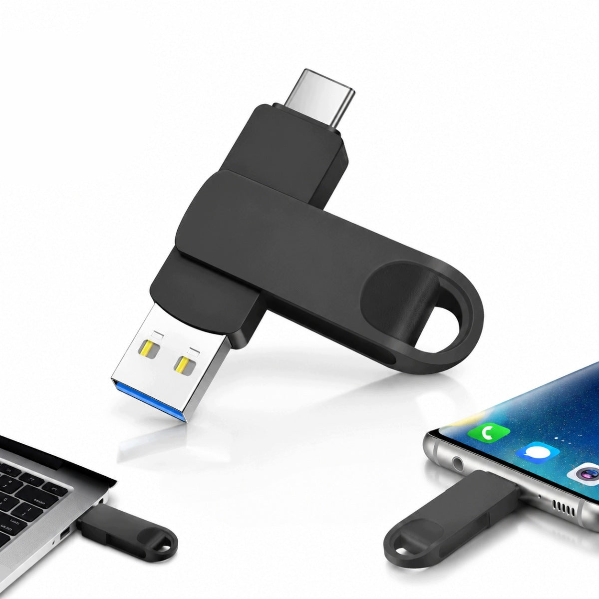 512GB USB Flash Drive, 2-in-1 USB-C & Micro-USB, Android & PC Compatible