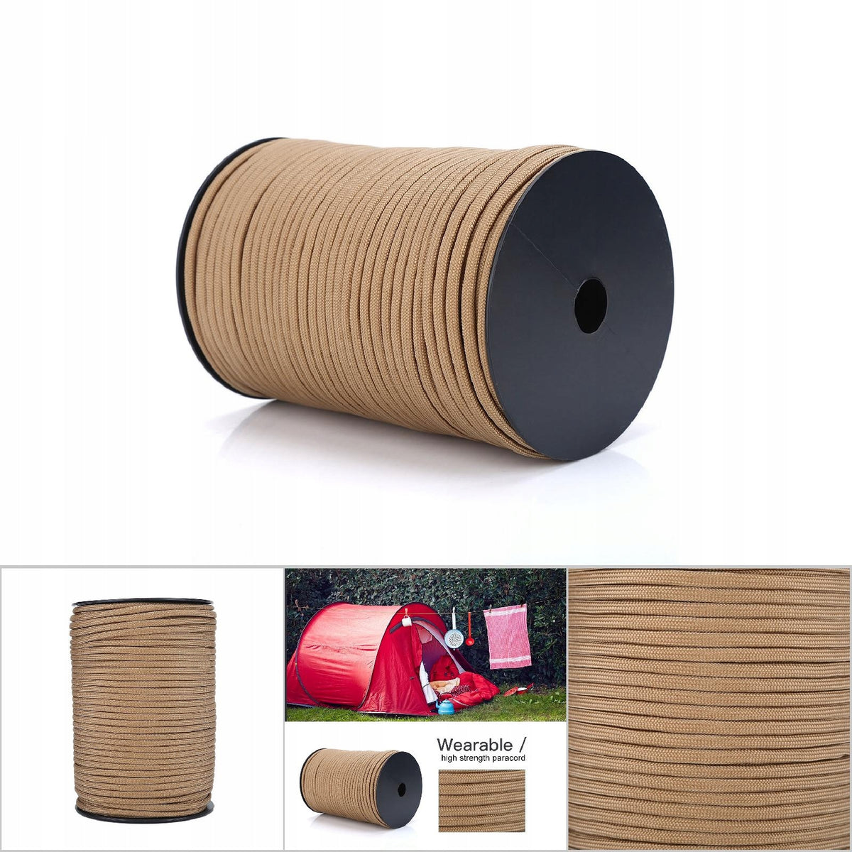 550 PARACORD STRONG OUTDOOR SURVIVAL ROPE 4MM X 100M Packaging status original