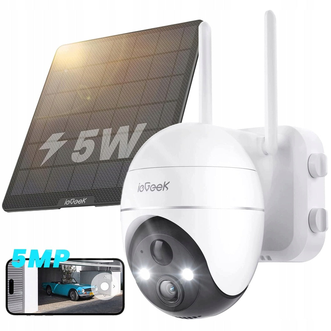 5MPX 1944P 4X ZOOM WIRELESS SOLAR ROTATING CAMERA WITH STRONG BATTERY