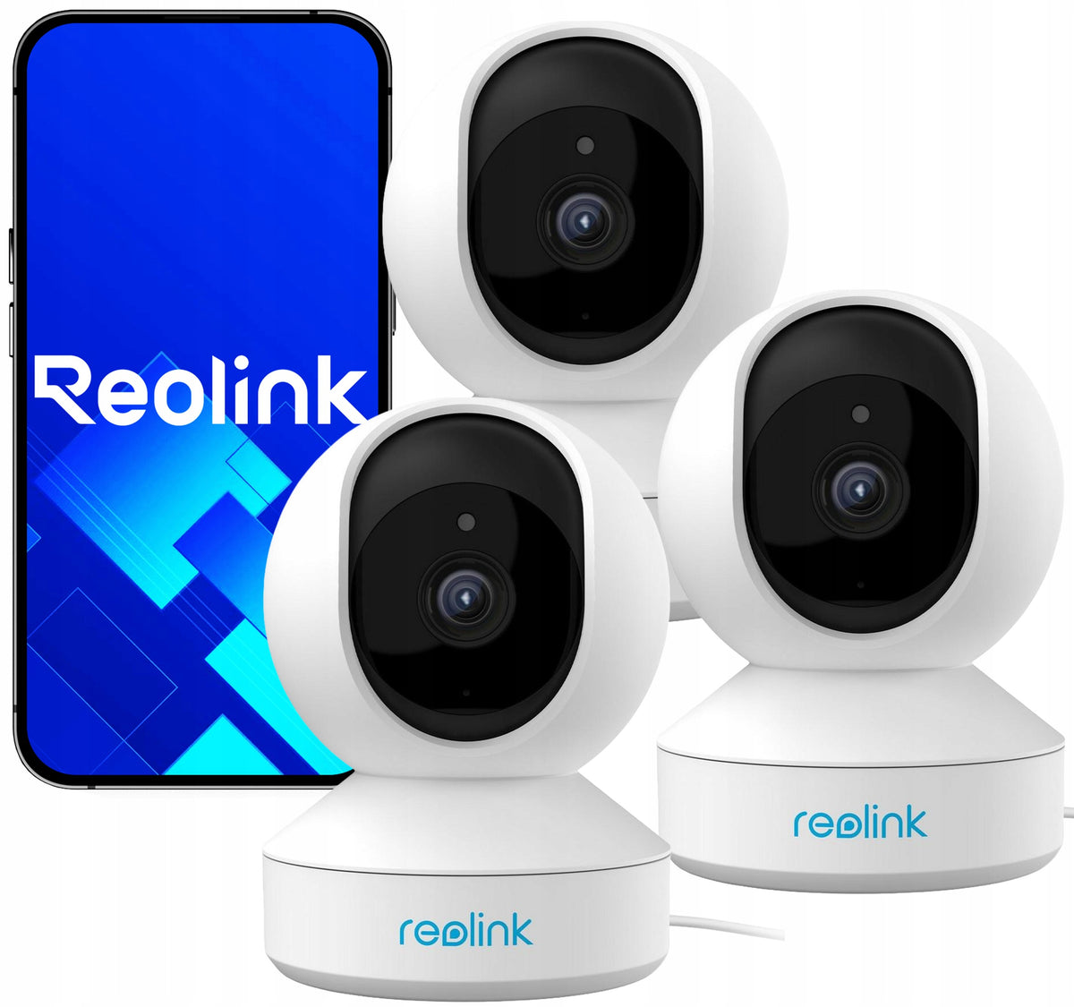 5MPx 3-Pack Rotating Reolink E330 WiFi Camera + MicroSD Microphone