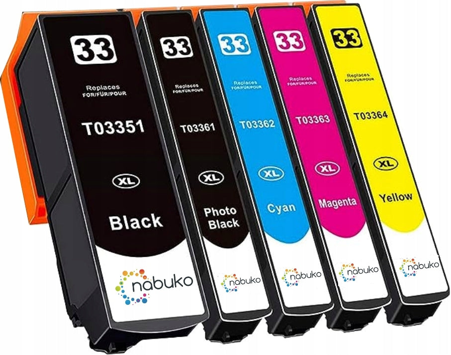 5x INK FOR EPSON 33 XL XP-530 XP-630 XP-640 XP-830