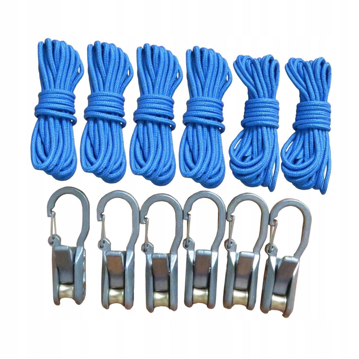 6 Pcs Cable with Roller Tensioner, Paracord Regulator, Easy