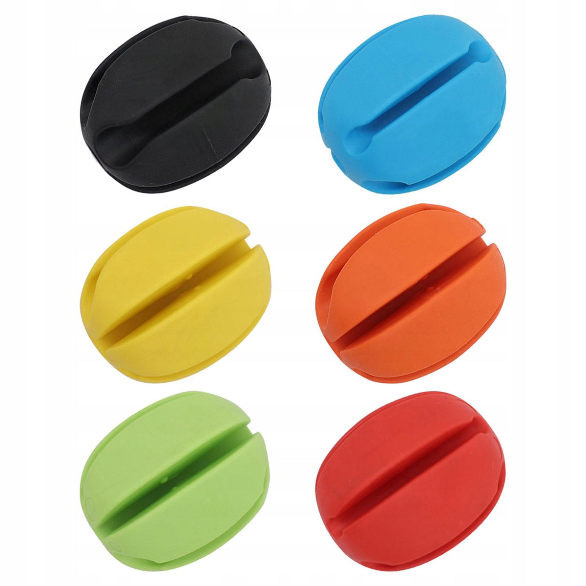 6 Pcs Fishing Rod with Attached Ball Rubber Rod Clips Protector