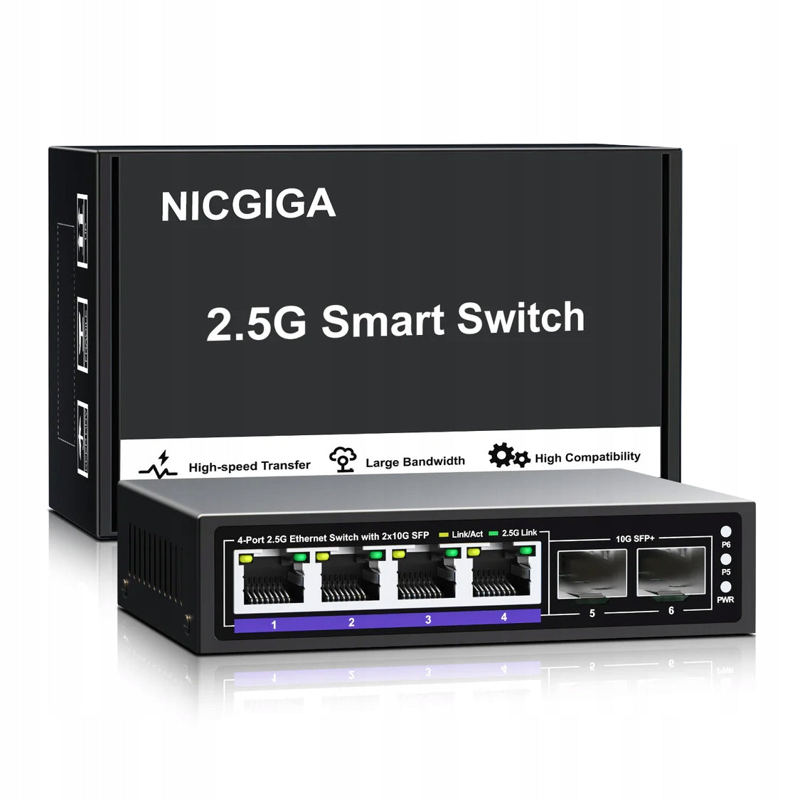 6-Port 2,5Gb Unmanaged PoE Switch