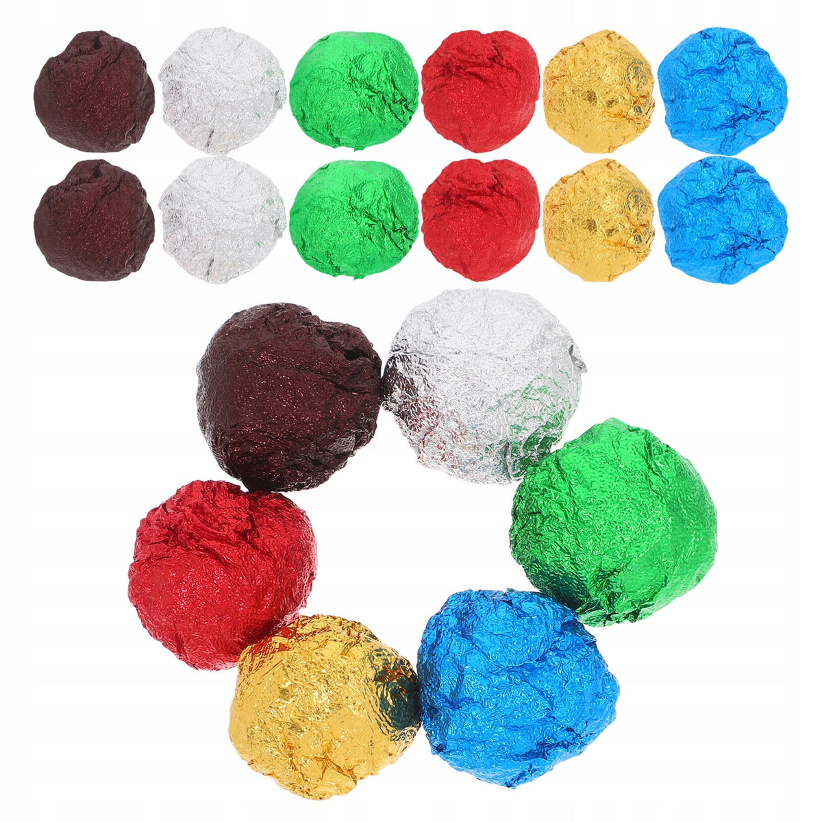 600PCS DECORATIVE ALUMINUM FOIL CANDY WRAPPERS FOR HOLIDAY AND