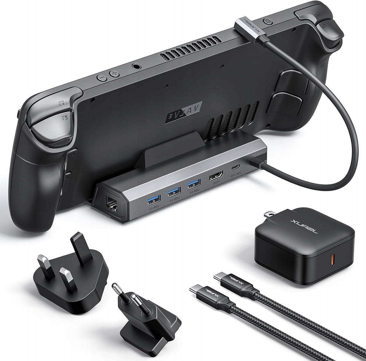6IN1 DOCKING STATION WITH HDMI 4K60 ETHERNET THREE USB A AND USB C PD PORTS