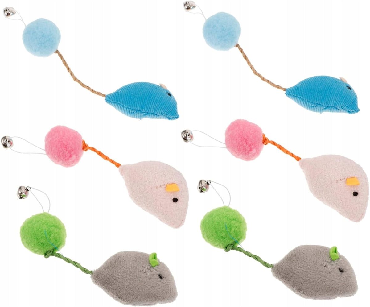 6Pcs Toy Cat Mouse Kitten Training Toy