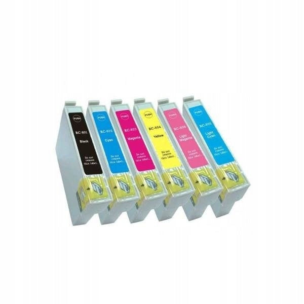6x INK FOR EPSON T0801-T0806 PX650 PX710W R285 fv