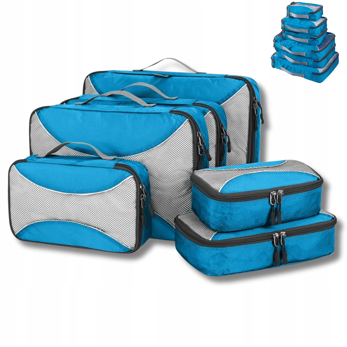 6x PACKING CUBES TRAVEL STORAGE ORGANIZER FOR SUITCASE
