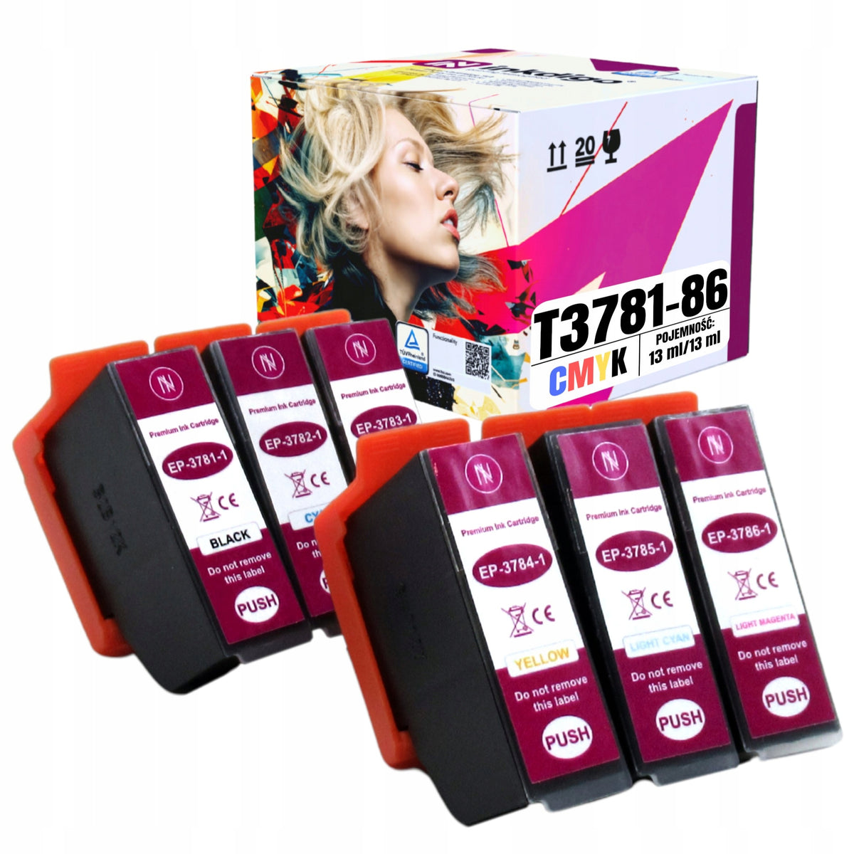 6x ink cartridge for Epson T378XL Expression Photo XP-8000 XP-8500 XP-8600 XP-8700