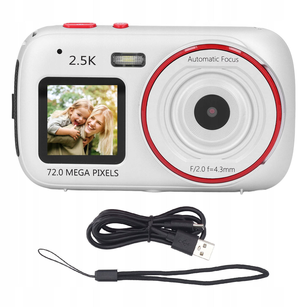 72MP 2,5K Digital Camera Dual Screen 16x Digital Zoom Autofocus LO