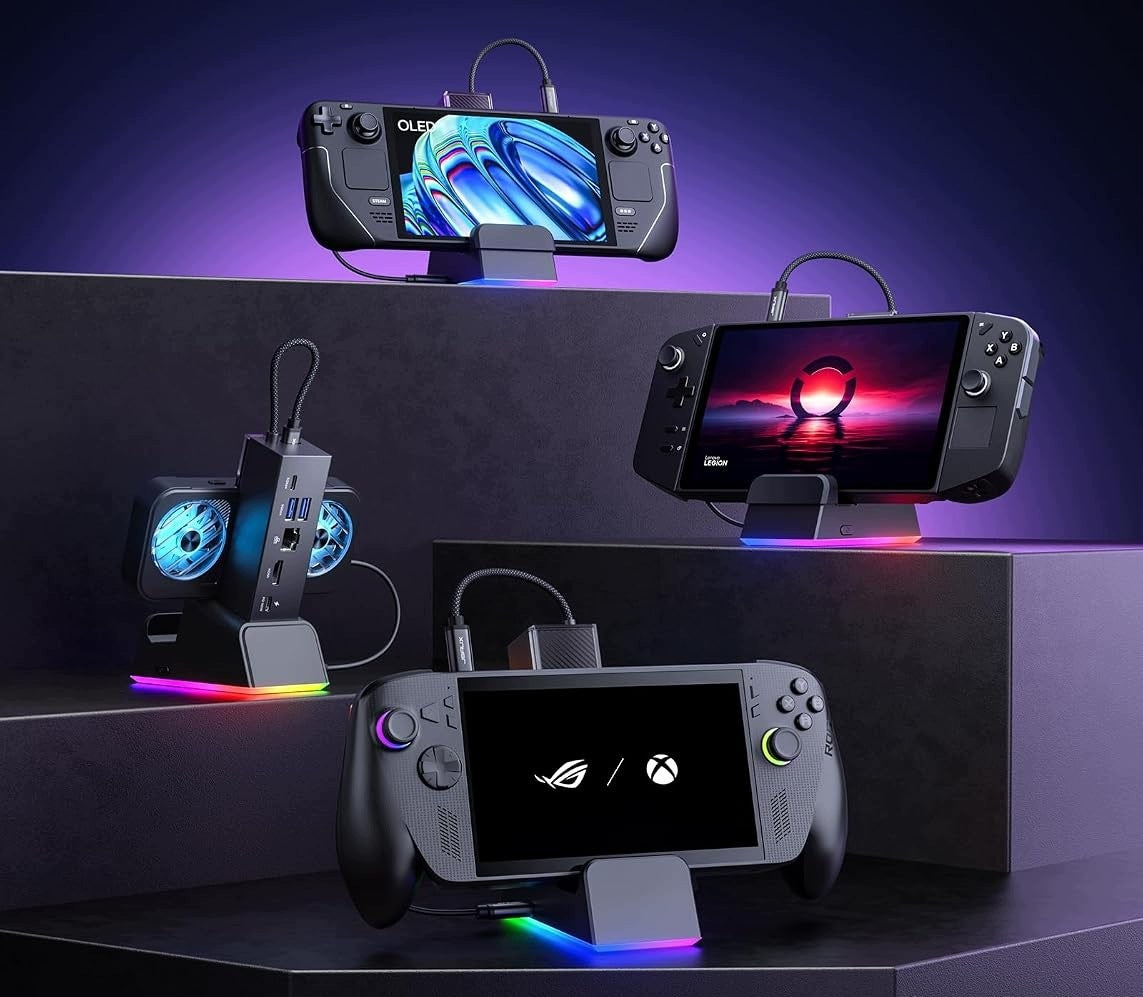 7IN1 DOCKING STATION FOR STEAM DECK ROG ALLY LEGION GO 4K 120HZ Packaging status original