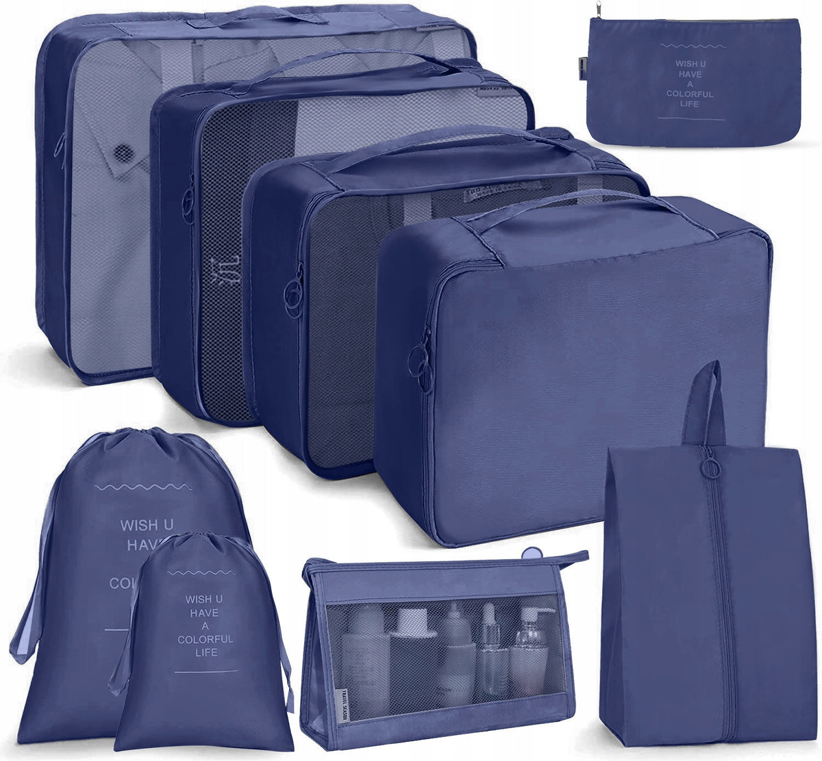 8 Pcs Packing Cubes For Suitcase Lightweight Luggage Packing Organizers