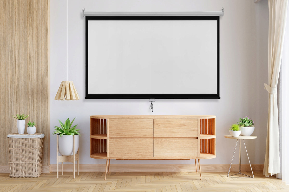84" 16:9 FULL HD 4K Portable Projection Screen Retractable Wall Mounted Ceiling Packaging status original