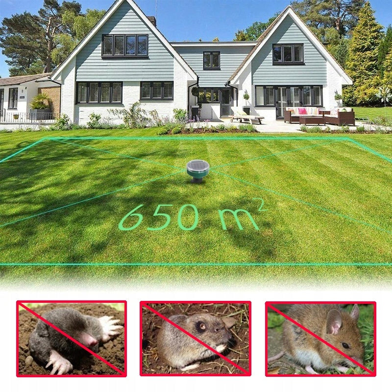 8x POWERFUL RODENT VOLE MOLE REPELLENT FOR MOUSE MOLES SOLAR VOLES Packaging status original