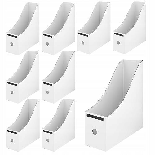 9 PIECES OF WHITE COLLECTORS STANDING FORMAT A4 26 X 12 X 30 CM