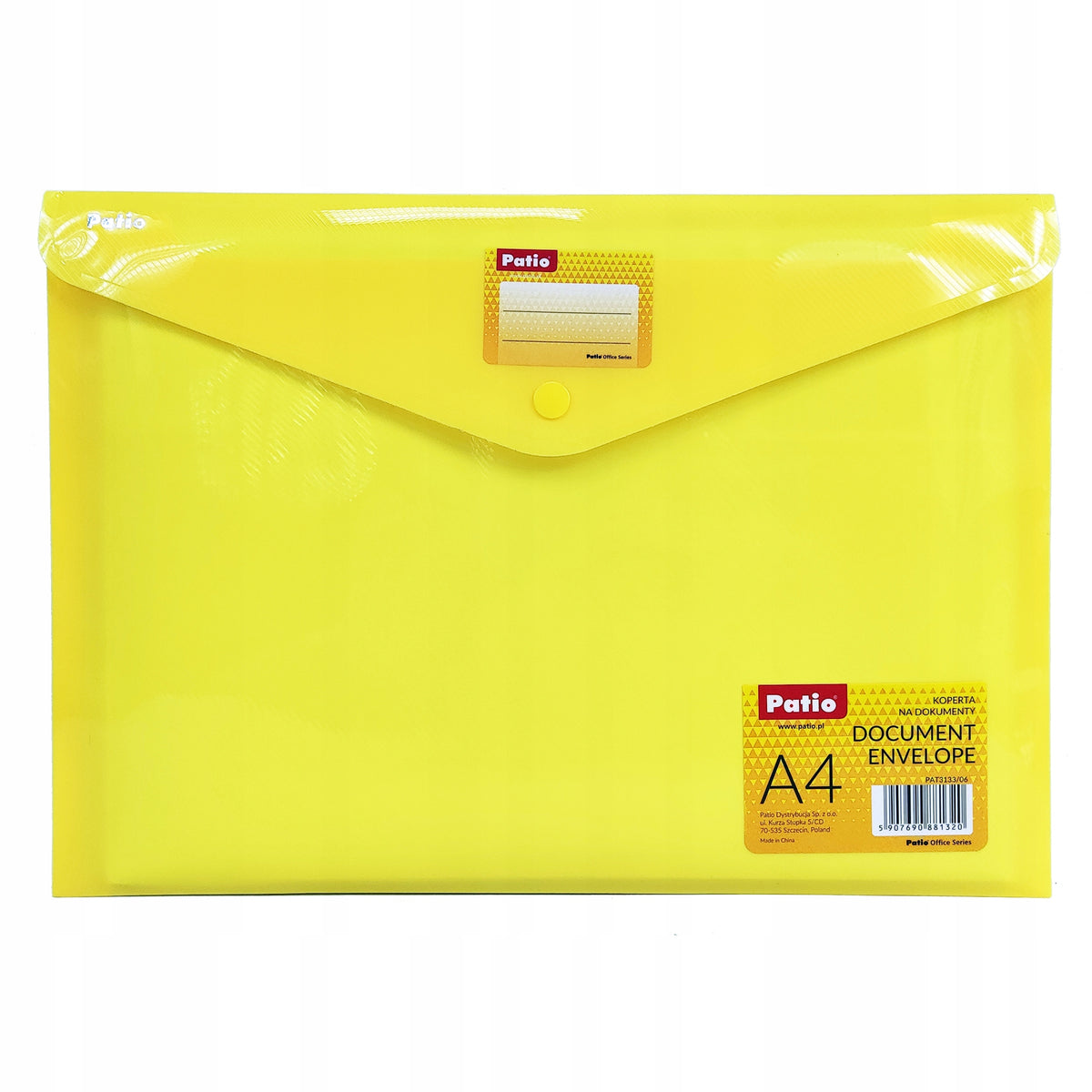 A4 ENVELOPE WITH CLOSURE WITH YELLOW IDENTIFICATION