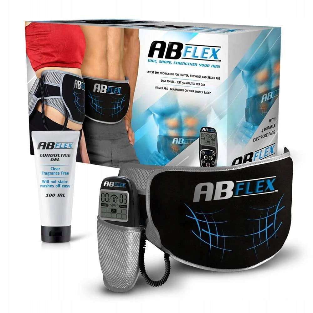 ABDOMINAL MUSCLE ELECTROSTIMULATOR BELT EMS 10 PROGRAMS + GEL + COVER
