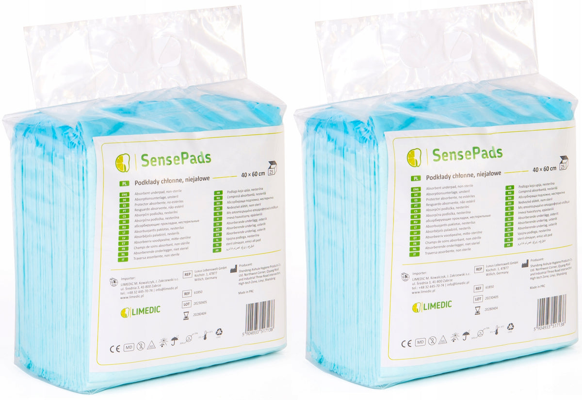 ABSORBENT PADS FOR CHANGING HYGIENIC STRONG MATS 40X60 50PCS