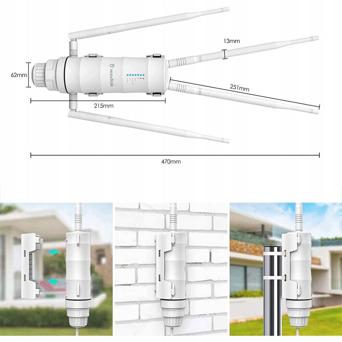 AC1200, EXTERNAL WIFI POE EXTENDER, POWERED, AP/ROUTER/REPEATER MODES Packaging status original