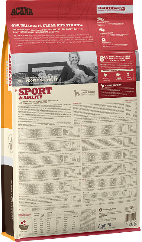 ACANA SPORT & AGILITY DOG 17KG Packaging status original
