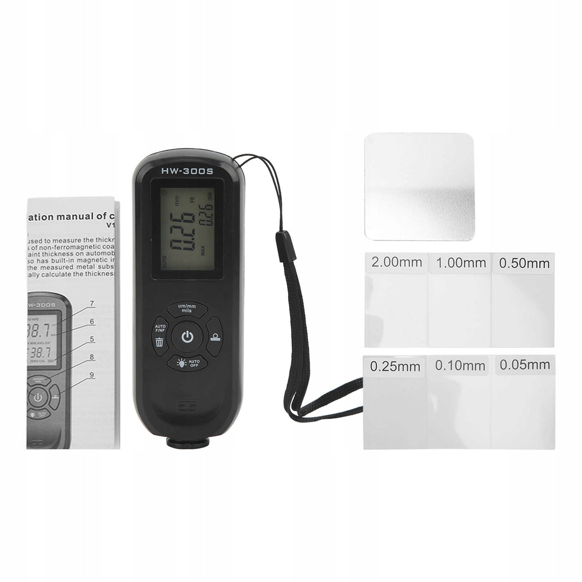 ACCURATE PAINT THICKNESS GAUGE TESTER PROBE WITH DISPLAY LCD 0~2000UM