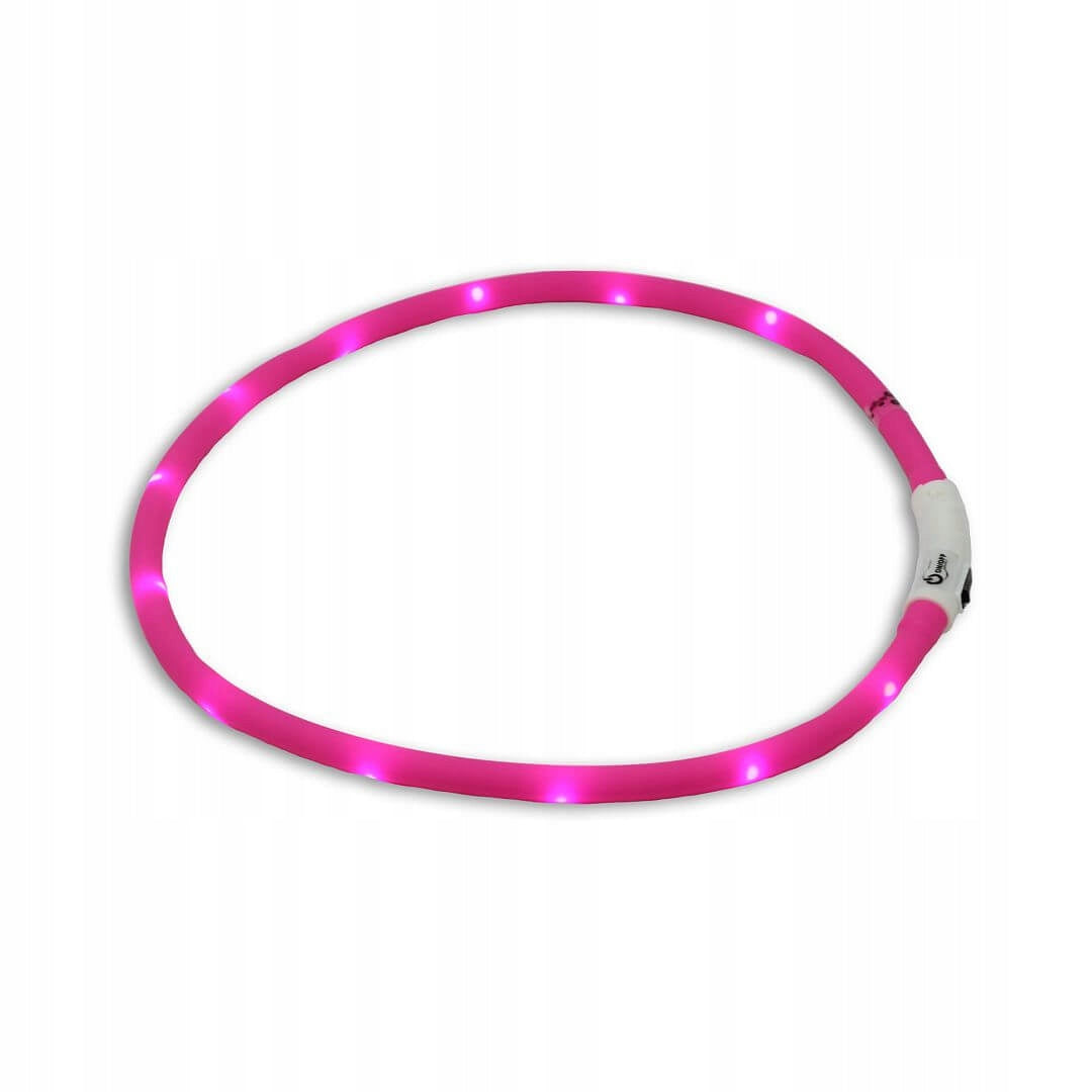 ACTIVE PET Dog Collar Silicone LED Pink