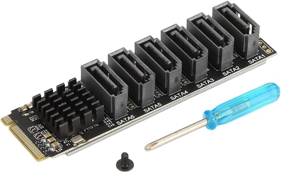 ADAPTER M.2 TO 6 PORTS SATA PCIE 3.0 EXTENSION