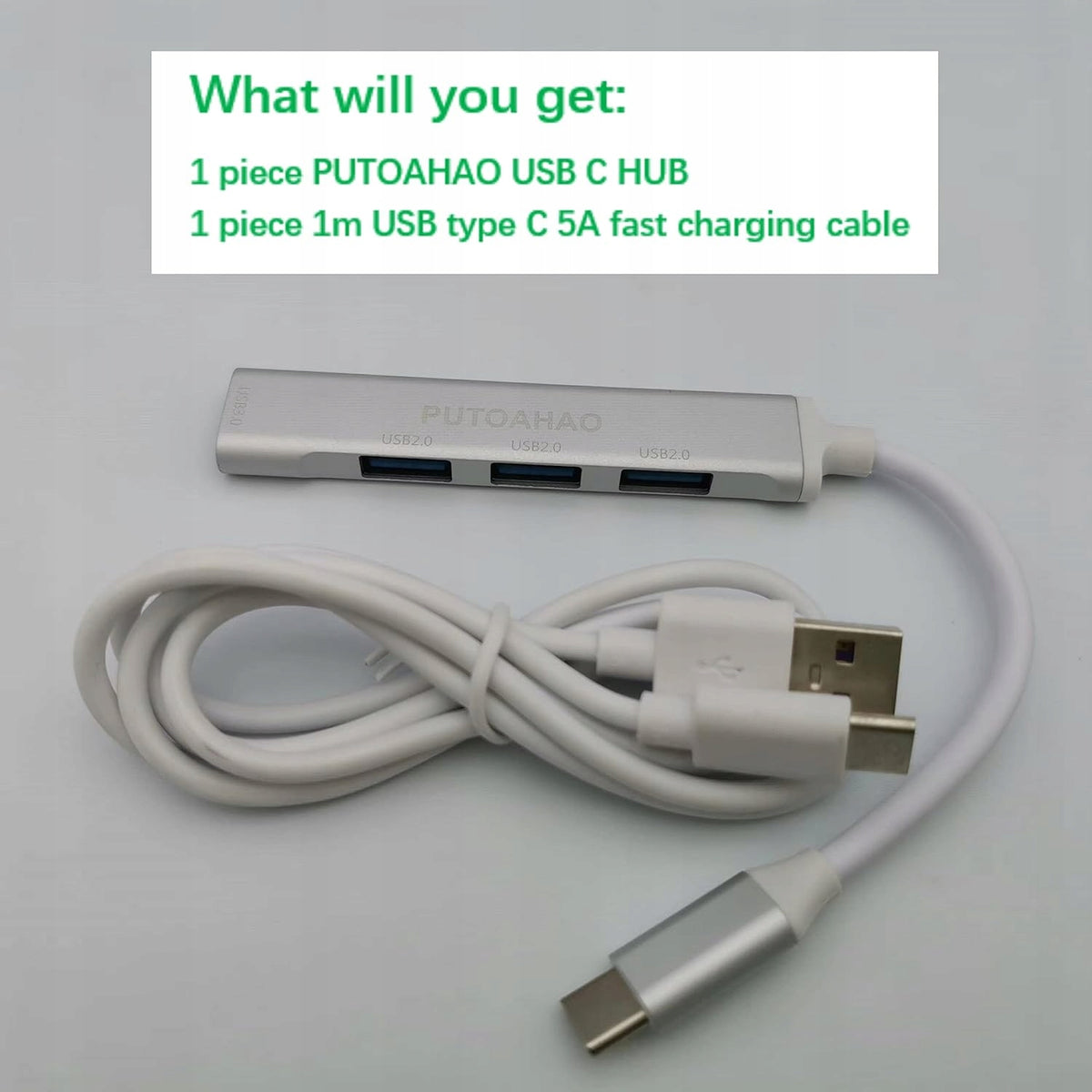 ADAPTER SPLITTER HUB USB C TO 4 USB PORTS Packaging status original