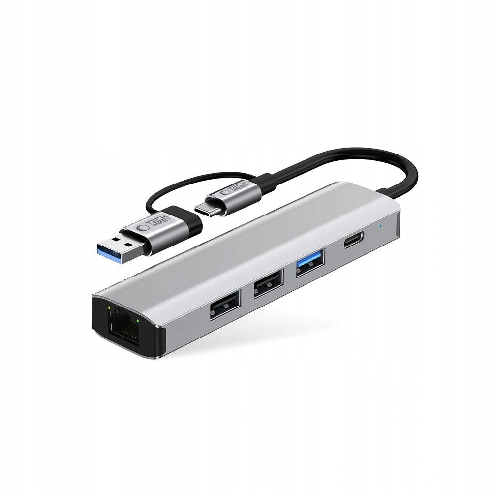 ADAPTER TECH-PROTECT HB03 HUB 5IN1 USB-C USB-A ETHERNET STAR GRAY Manufacturer Tech-protect