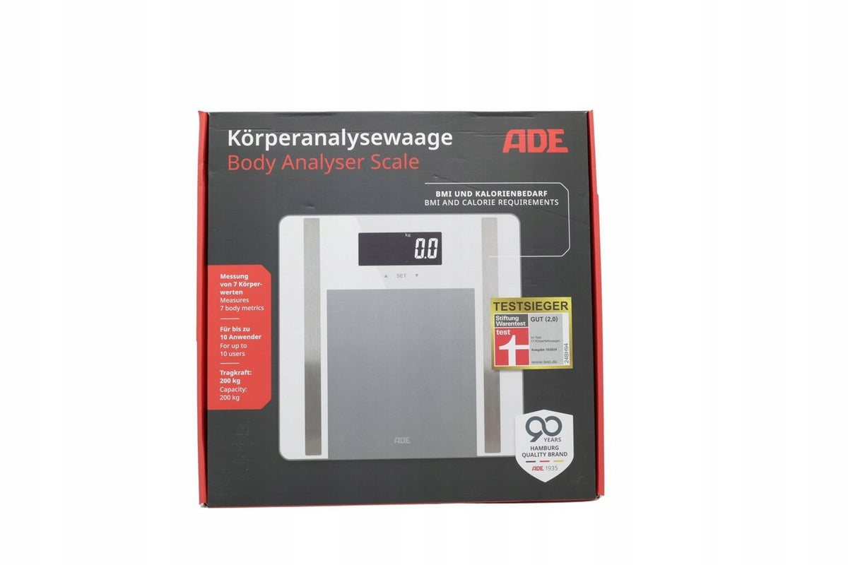 ADE Digitale K?rperfettwaage Ines bis 200 kg wei?