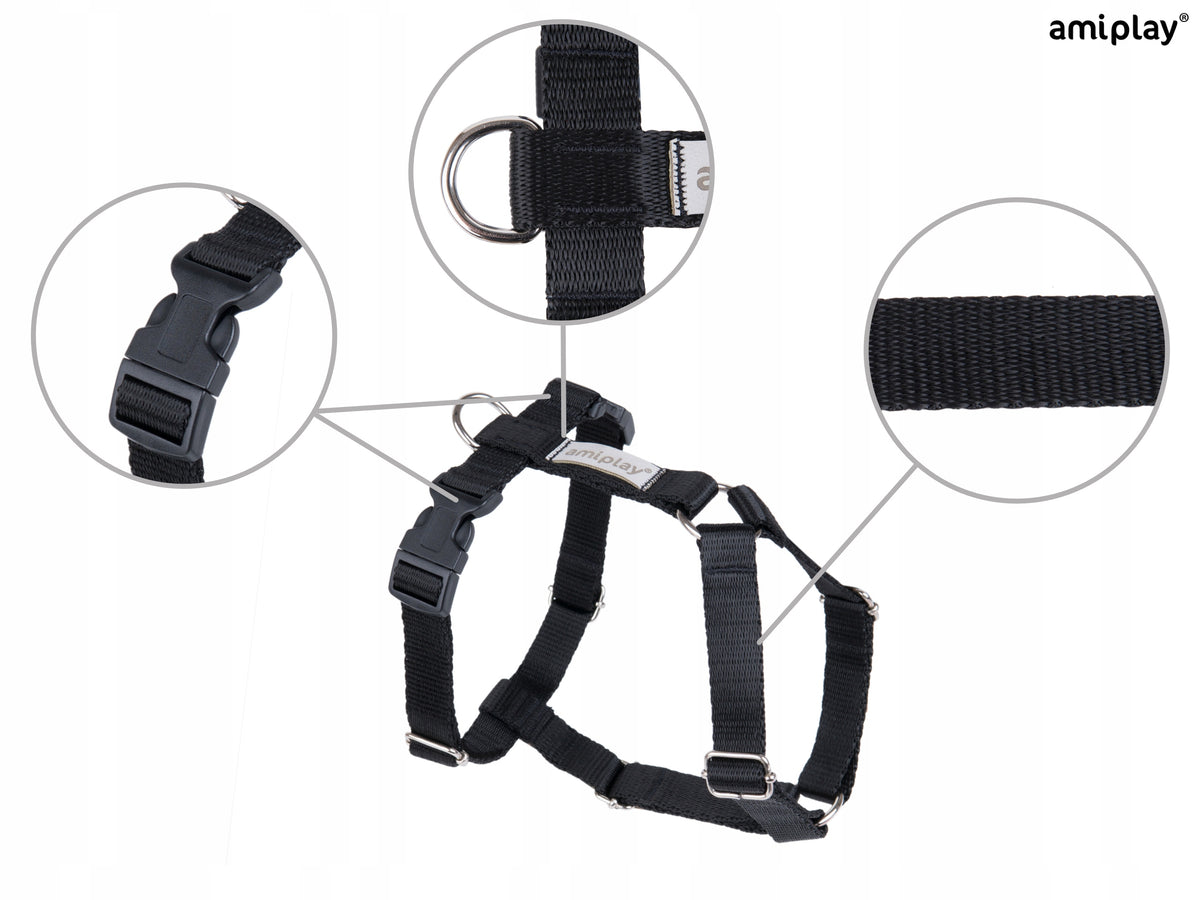 ADJUSTABLE HARNESS GUARD SAMBA ROS. L BLACK AMIPLAY Brand Amiplay