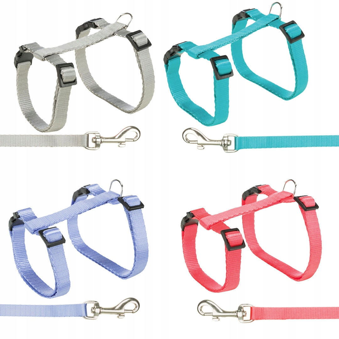 ADJUSTABLE HARNESS WITH LANYARD FOR CAT TRIXIE 27-45CM (ASSORTED COLORS) Packaging status original