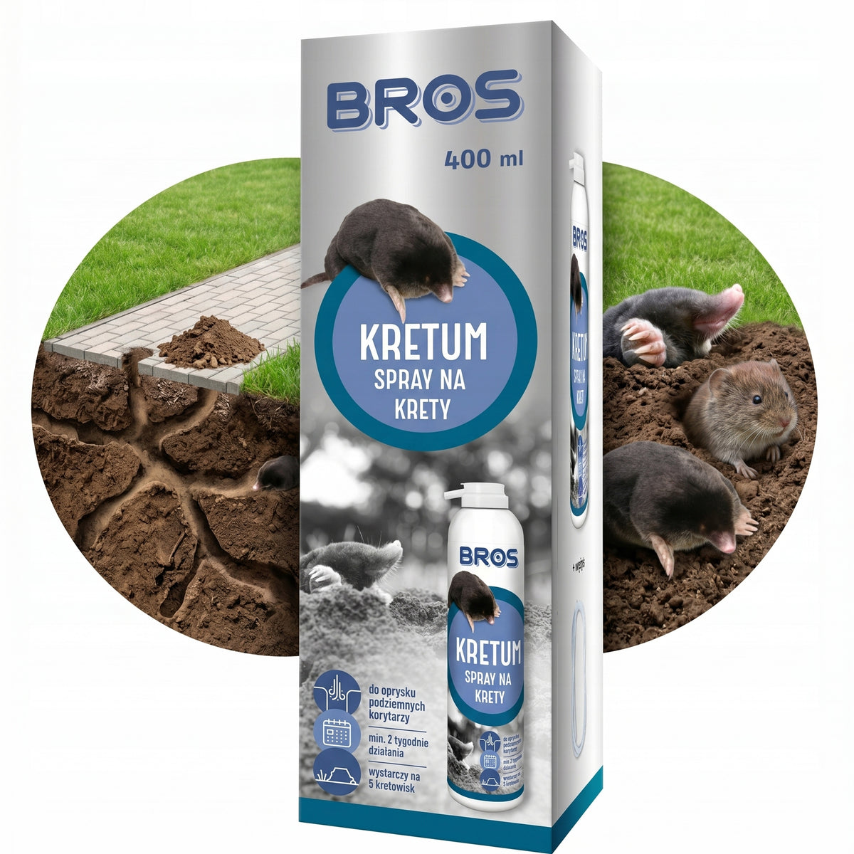 AGENT BROS MOLE CRETE DETERRENT SPRAY FOR GARDEN AND LAWN 400ml