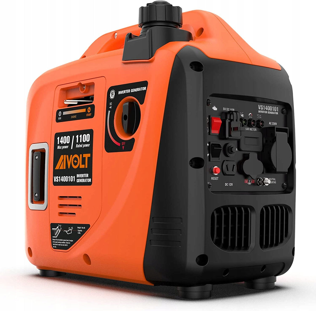 AIVOLT Inverter Aggregate 1400W Silent Gasoline Current Generator USB 12V