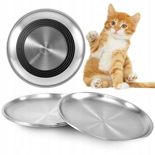 ALAOO CAT FOOD BOWL 4 PIECES STAINLESS STEEL CAT BOWL Packaging status original