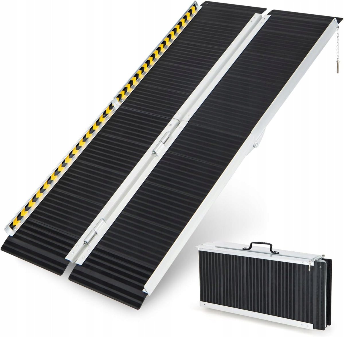 ALUMINIUM RAMP FOLDING TROLLEYS BICYCLES RAMPS FOLDING 152X74X8 270KG