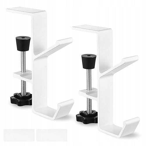 ALUMINUM DESK BAG HOLDER ADJUSTABLE HOOK FOR 5KG 2PCS