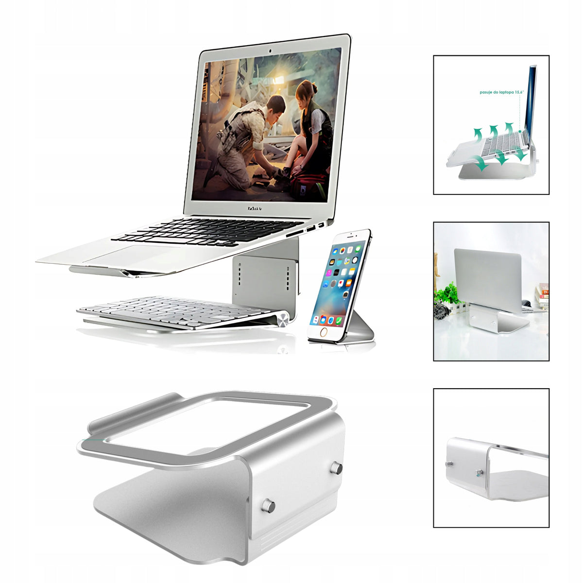 ALUMINUM OFFICE STAND LAPTOP TABLE MACBOOK NOTEBOOK