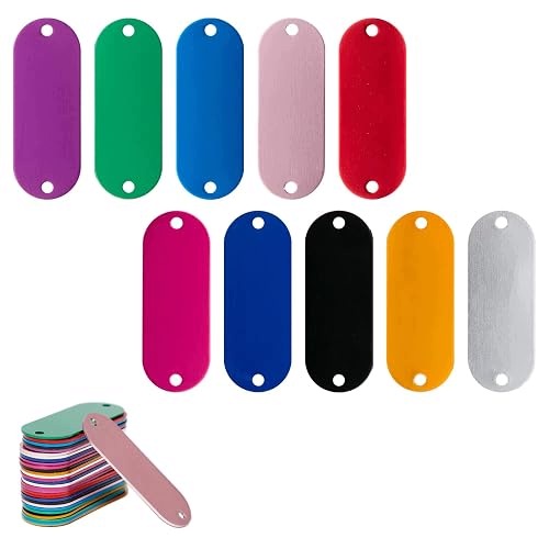 ALUMINUM PLATES ENGRAVING KEYCHAIN PENDANT GIFT DIY 30 PCS