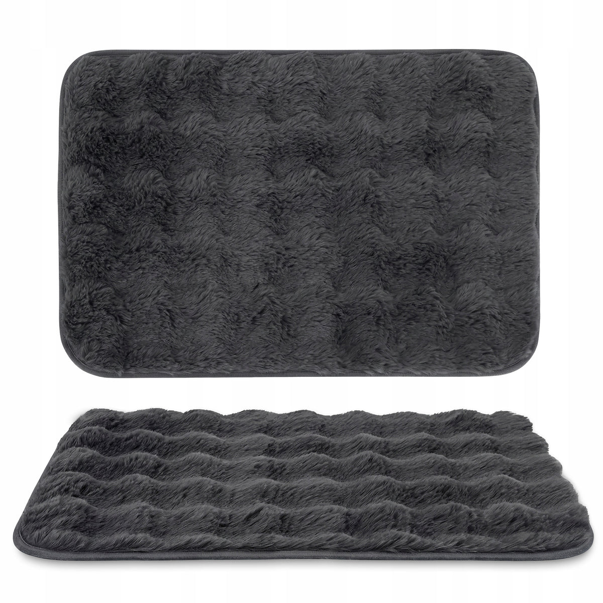 ANTI-SLIP RUG 50x70 CM SOFT ECO FUR RABBIT FOR LIVING ROOM BEDROOM Packaging status original