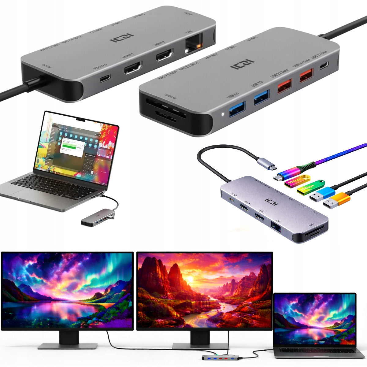 APPLE Docking Station for MacBook USB-C HUB PD with Charging Power