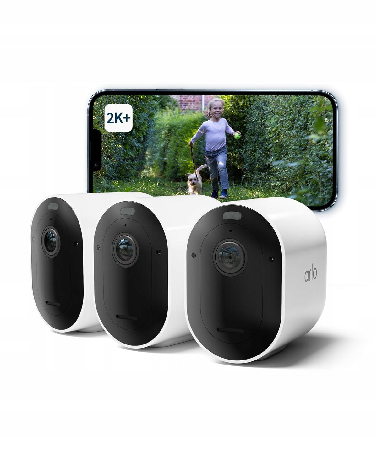 ARLO Pro 5 Outdoor WiFi Camera 2K HDR Wireless Night Vision 3 Pcs
