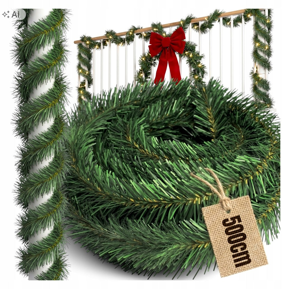 ARTIFICIAL GARLAND SPRUCE CHRISTMAS TREE 500cm SPRUCE CHAIN FLORISTIC