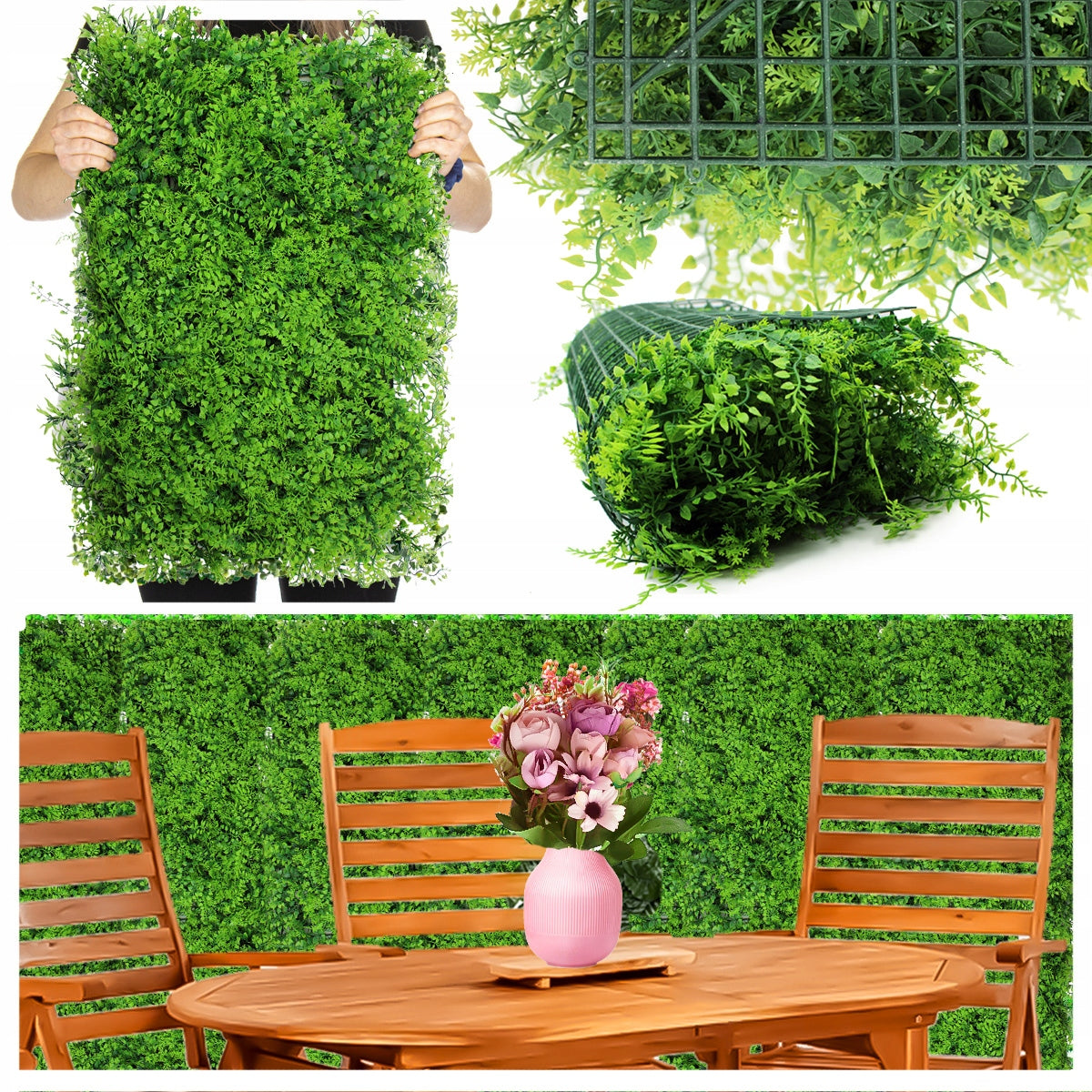 ARTIFICIAL HEDGE IVY GREEN WALL BALCONY Mesh Shading Cover