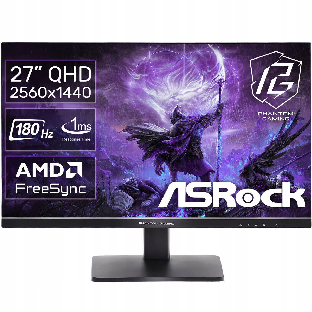 ASRock 27 Cali Phantom IPS DP QHD HDR 180HZ Gaming Monitor