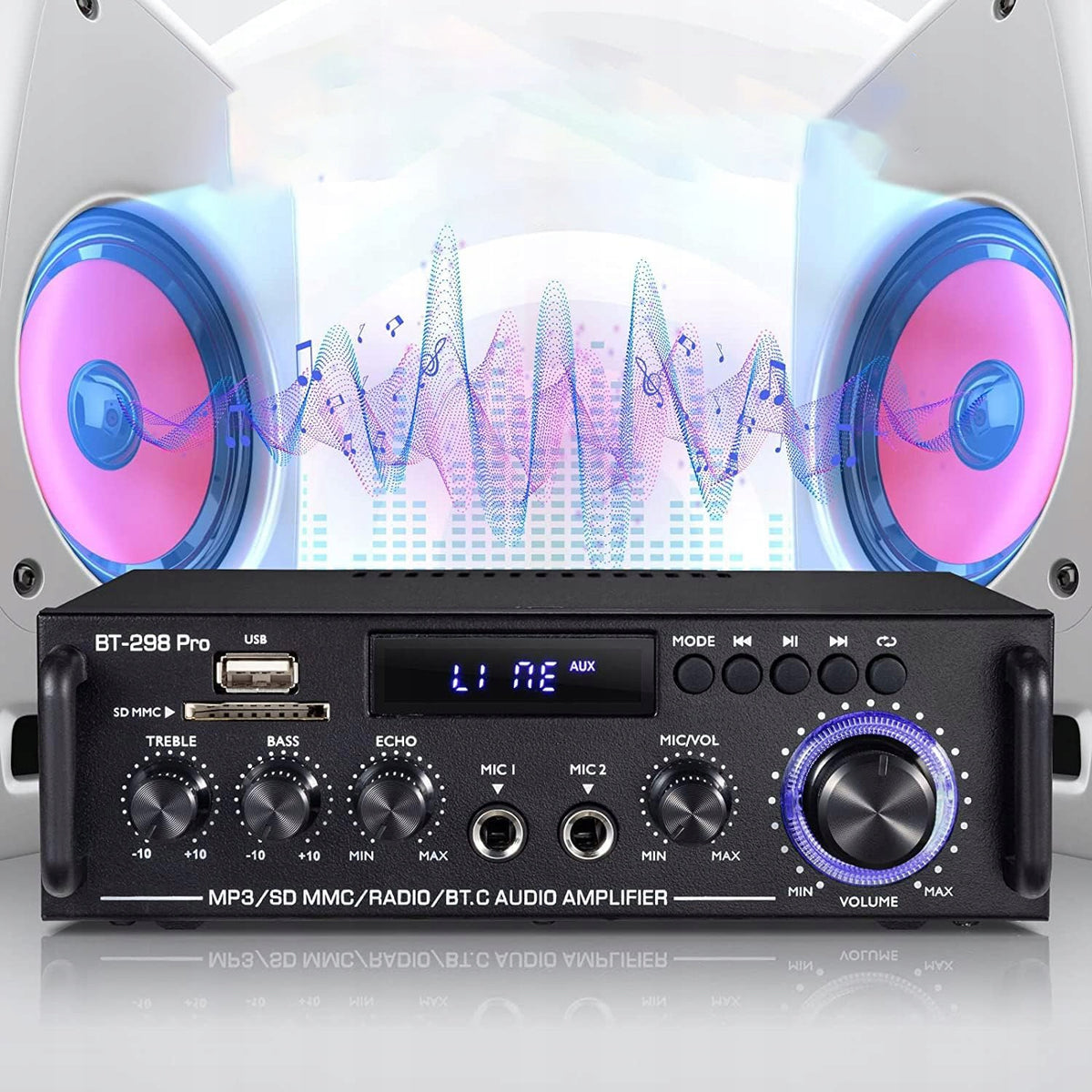 AUDIO AMPLIFIER STEREO BLUETOOTH RECEIVER DUAL CHANNEL RADIO Packaging status original