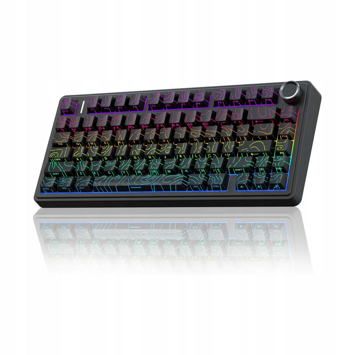 AULA F75 Wireless Mechanical Keyboard Black Contour Star Vector